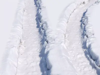 Ultra realistic Snow trail  Hq Scan 3D model