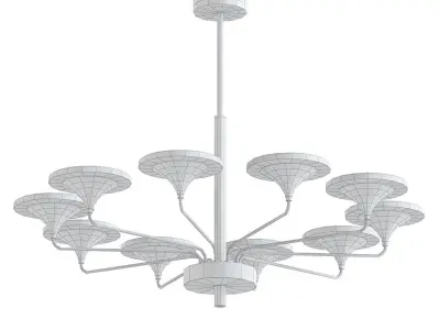 AX602 chandelier with shades 3D model