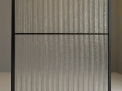 Glass partition door 54 Low-poly 3D model