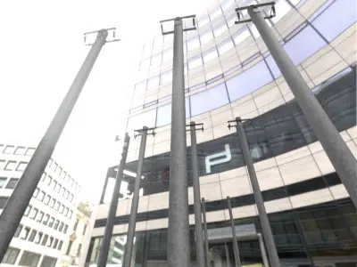 Steel power pole without ladder - Objekt  063 Low-poly 3D model