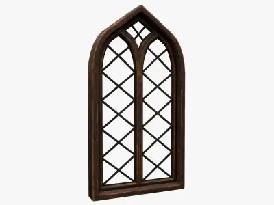 Medieval window  Low-poly 3D model