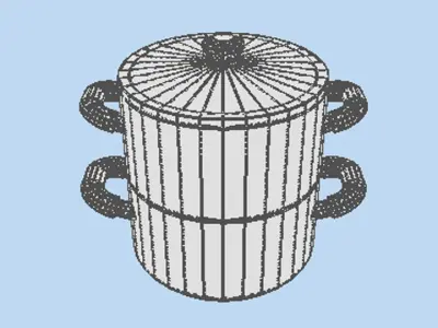 Cookware - Steamer pot 3D model