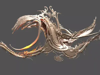 Seraphim Time Sculpture curved 3D model