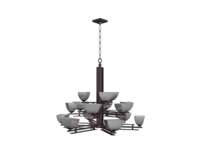 40 Metal frame lights collection 3D model