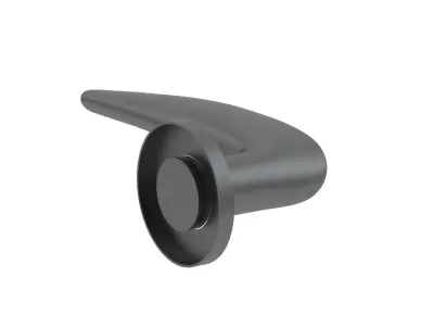 Urfic Belgravia Door Handle Matt Black 3D model