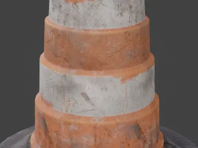 Traffic Barrel Game Ready Model Low-poly 3D model