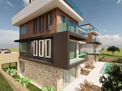 Apartment-3d Model-Sketchup-Lumion 3D model