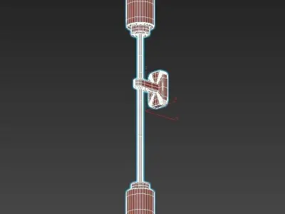 hanston two light wall sconce in brass 3D model