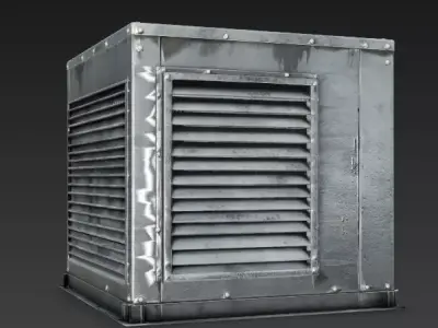 Industrial Rooftop HVAC Unit 3D Model Low-poly 3D model
