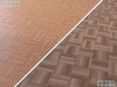 Parquet - Laminate - Wooden floor 2 in 1 Low-poly 3D model 89