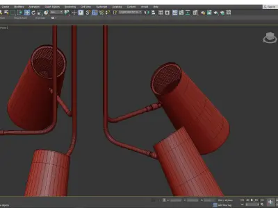 CYPRESS 5 ARM CHANDELIER Low-poly 3D model