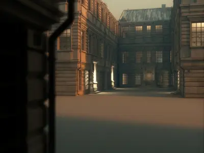 Old appartment building 1700s B 3D model