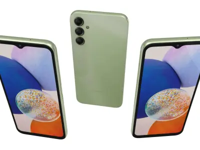 Samsung Galaxy A14 5G Light Green Low-poly 3D model