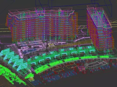 Luxury Beachfront Resort With Golf Course  3D model