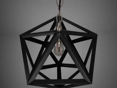 Lamp geometric pendant light 3D model