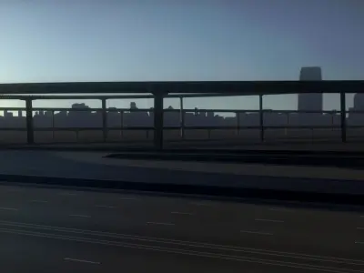 Freeway05 sunset on freeway 3D model