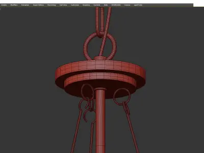 Akron 3 Light Pendant Light Low-poly 3D model