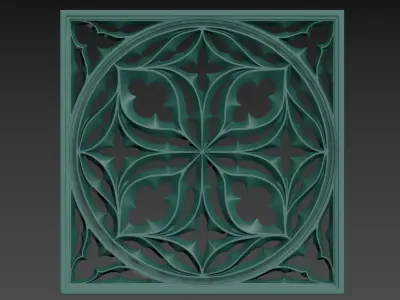 Medieval Gothic ornament  3D print model