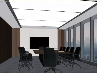 modern office 3D model