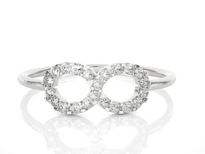 Light Minimalist Diamond Ring 3D print model