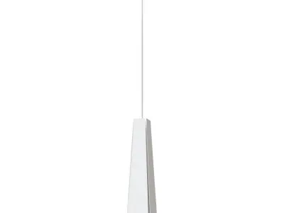Pluma white chandelier 3D model