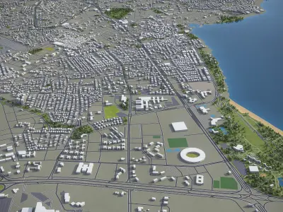 Antalya - City 3D Model Low-poly 3D model