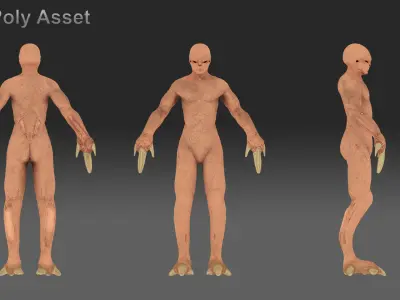 Jovian Alien Monster Low-poly 3D model