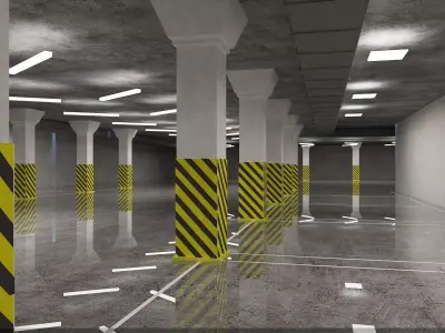 3D model Parking space 3D model