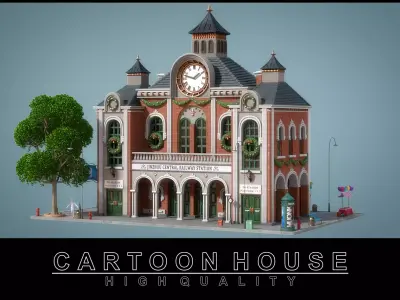 Cartoon House 14 3D model
