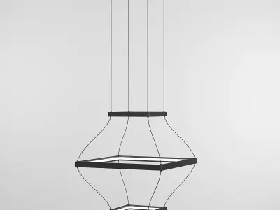 LANTERN pendant light with frame 3D model
