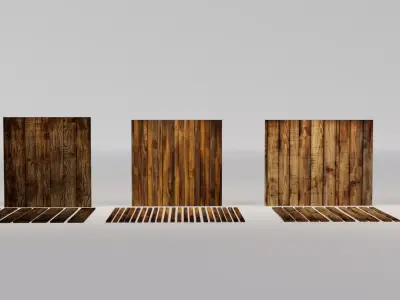 PBR wooden planks material set Texture