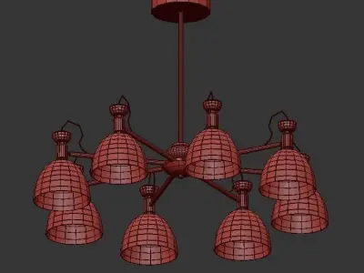 Louden lights chandelier for living room 3D model