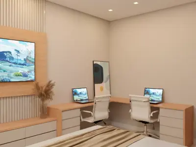 Bedroom 3D model 18