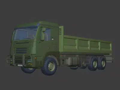 Generic Military Dump Truck -- Medium Tactical Army Vehicle 3D model