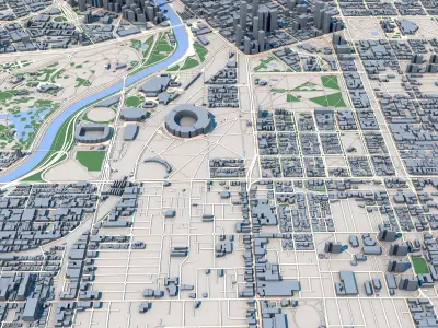 Melbourne City Australia 3D model