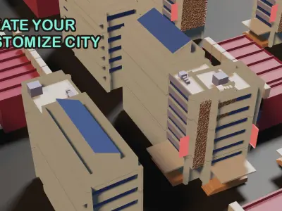 FREE CITY 3D ASSETS Free low-poly 3D model