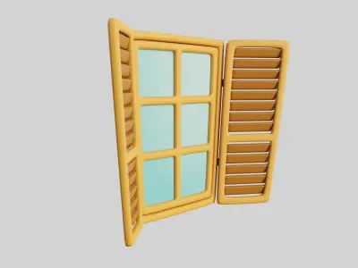 Cartoon Window 18b 3D model