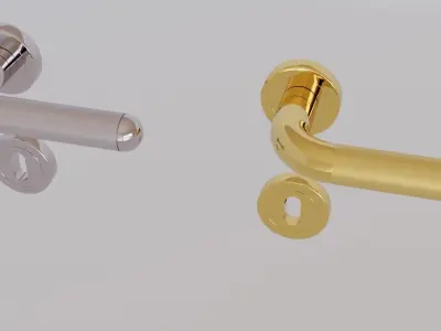 Modern Door Handle No 1 3D model