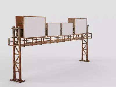 Highway Sign 02 3D model