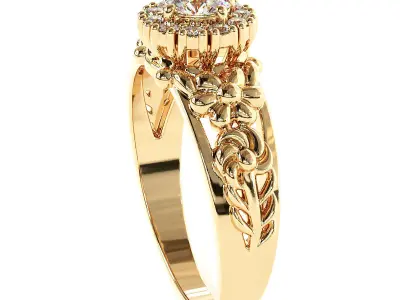 Engagement Fancy Ring 3D print model