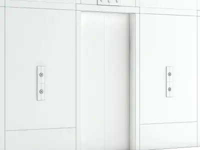 Elevator Doors 3D Model 3D model