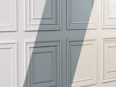 Wall molding 15 Boiserie classic panels 3D model