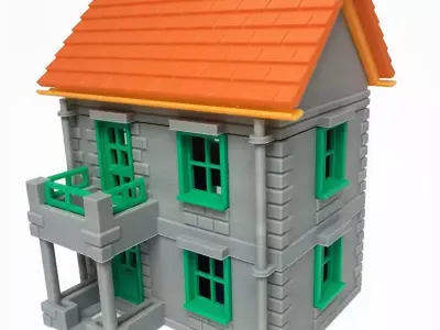 Printable ArchitectureKit Town house 1 Free 3D print model
