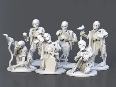 Immortal Skeleton Army 3D print model