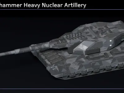 Scifi Fire Support Tanks Collection 3D Model Pack