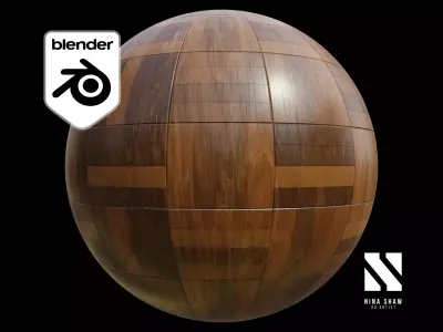 Procedural Parquet Floor Blender Material Texture