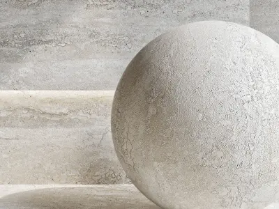 Travertine 6 marble sphere Texture