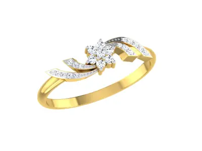 Solitaire Engagement Wedding Ring 3dm STL OBJ FBX Render Details 3D print model shop
