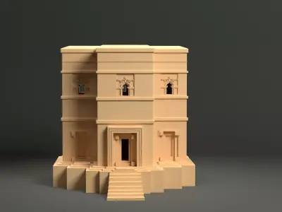 Lalibela Chruch Ethiopia 3D print model
