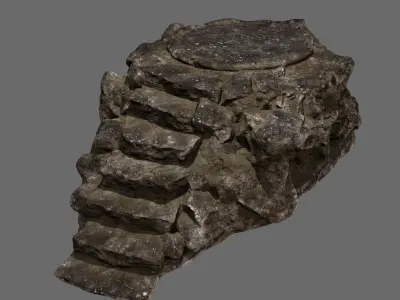 stairway 01 Low-poly 3D model